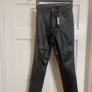 JC JO Faux Leather Jeans Black Size S. NWT